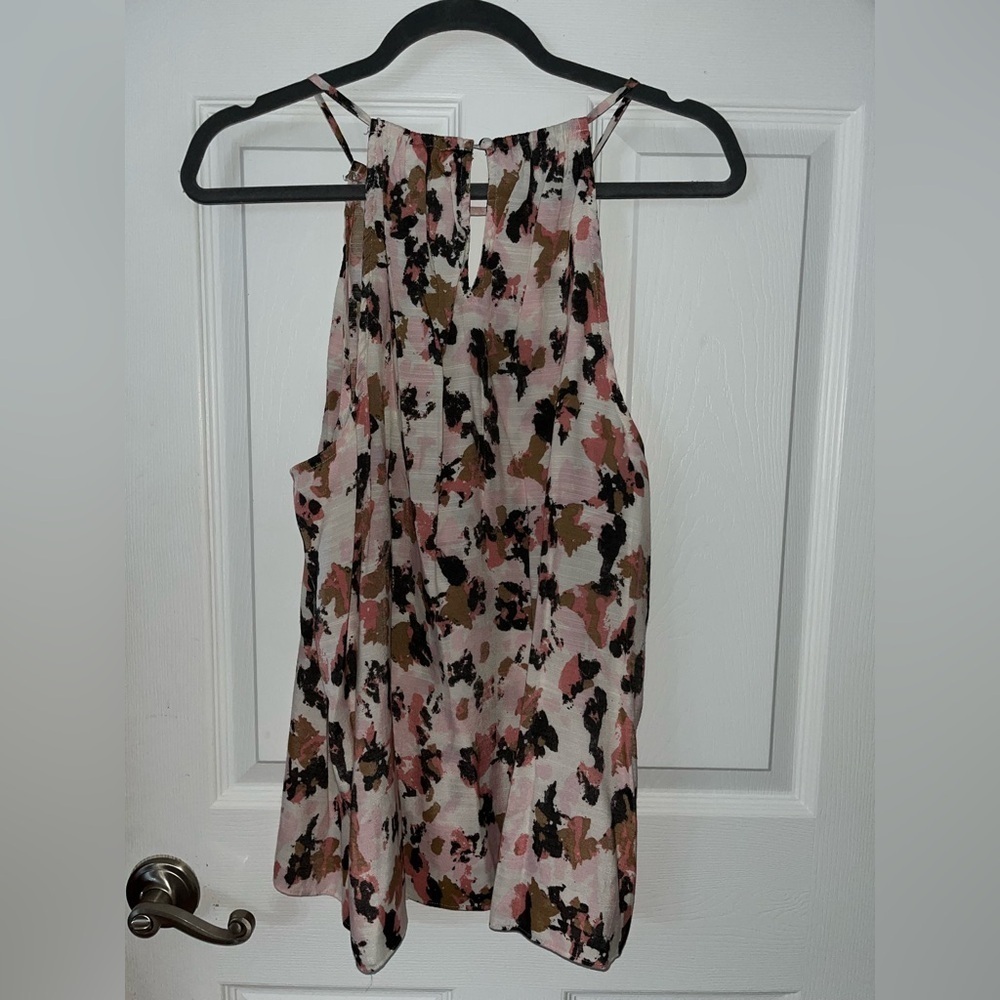 Nine West Pink and Black Abstract Sleeveless Tank Top XL - Picture 3 of 3